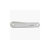 Shimano FC-TX801 left-hand 175mm silver crank arm for bicycle components, replacement part with detailed finish.