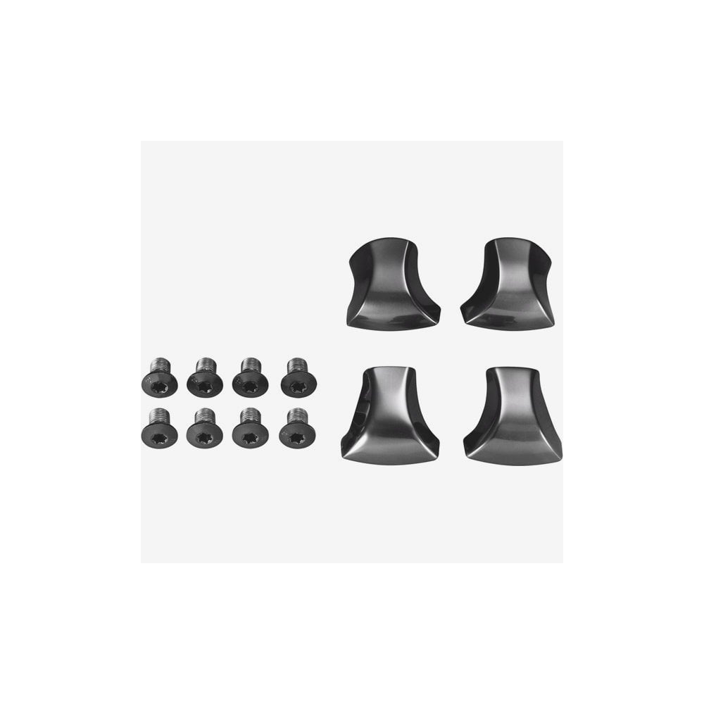 Shimano FC-M9000 chainring fixing bolts for double crankset, pack of 4, bicycle component hardware for secure chainring attachment.