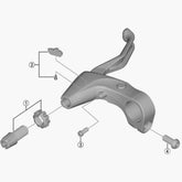 Shimano BL-4700 right hand adjusting block and screw for bike brake systems, component replacement part, Shimano spares.