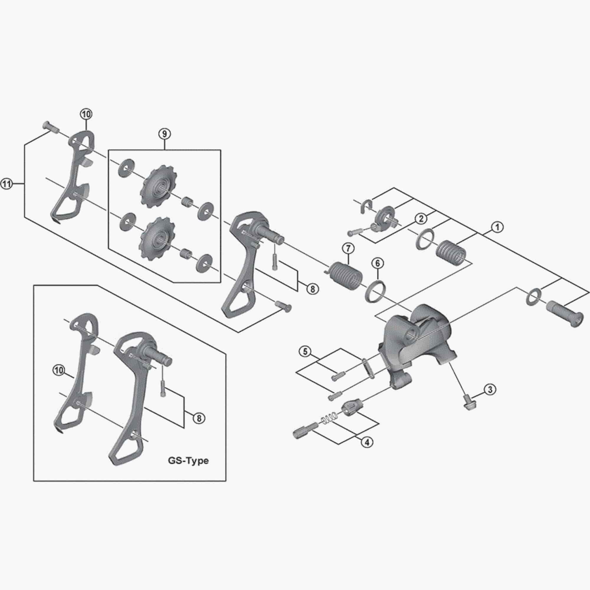 Shimano RD-4700 SS-Type rear derailleur inner plate replacement component for bicycle gear shifting system.