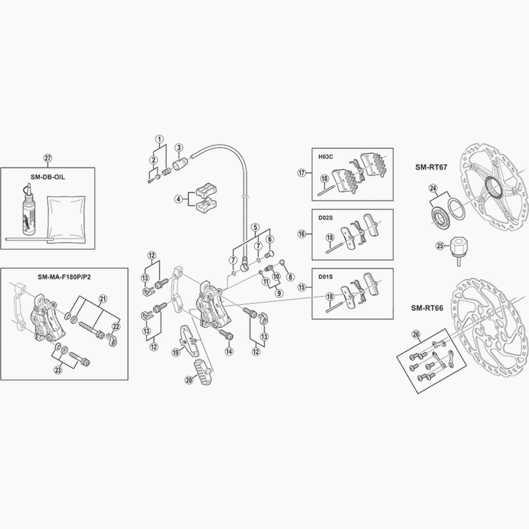 Shimano BR-M595 brake assembly snap ring, replacement component for secure fit in Shimano bicycle brake systems.