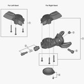 Shimano SL-M3000 right hand shift indicator unit for smooth gear shifting, bicycle component replacement part.