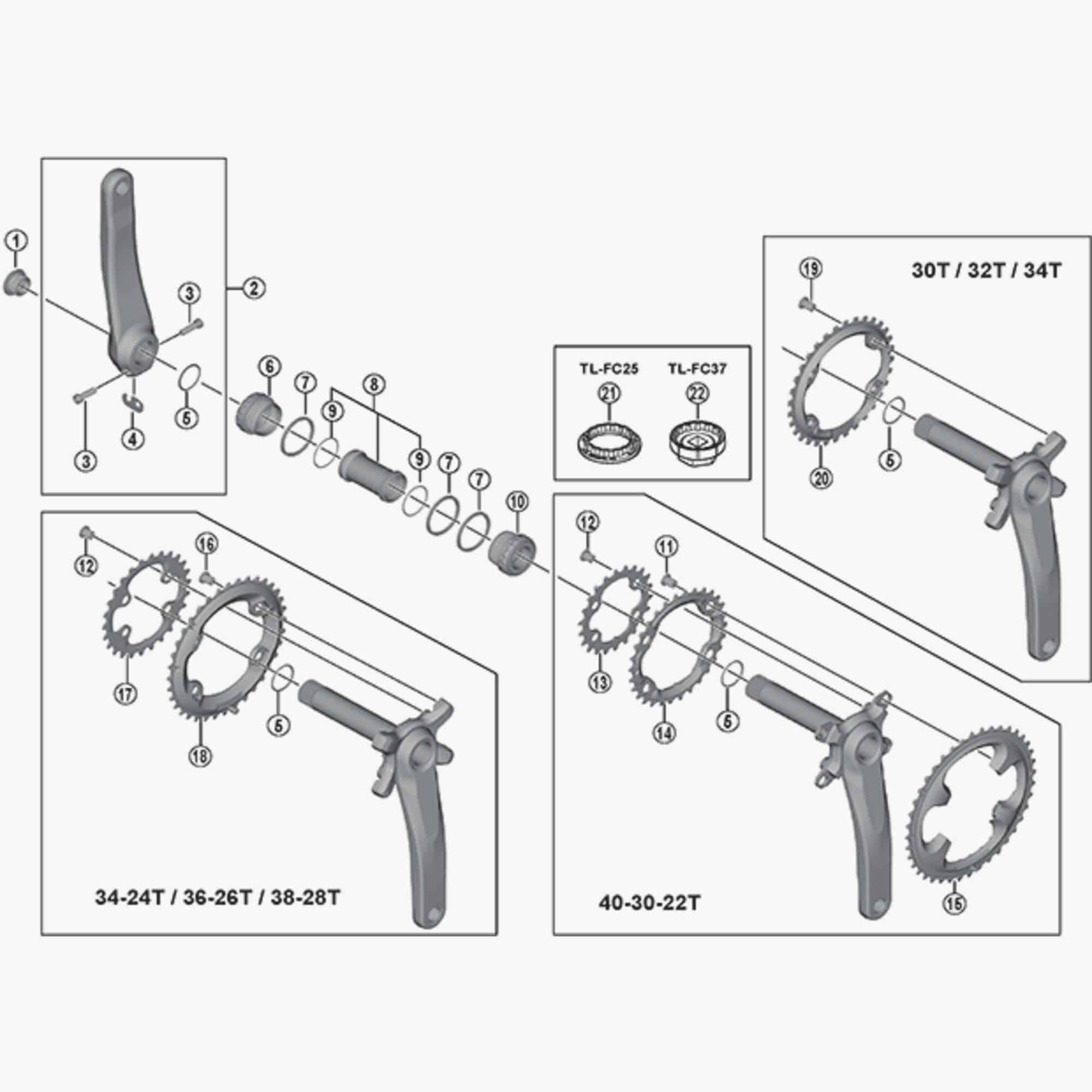 Shimano FC-M8000 gear fixing bolt M8 x 11mm for crankset, genuine replacement component for bike drivetrain.
