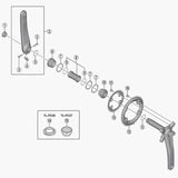 Shimano FC-MT700 left hand crank arm, 170mm replacement bike component showing the crank arm with Shimano branding.