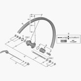 Shimano FH-M4050 bike hub axle, 146mm length, genuine spare component for Shimano bike hubs.