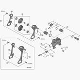 Shimano RD-5800 rear derailleur B-Axle assembly, genuine replacement component for bike shifting parts.