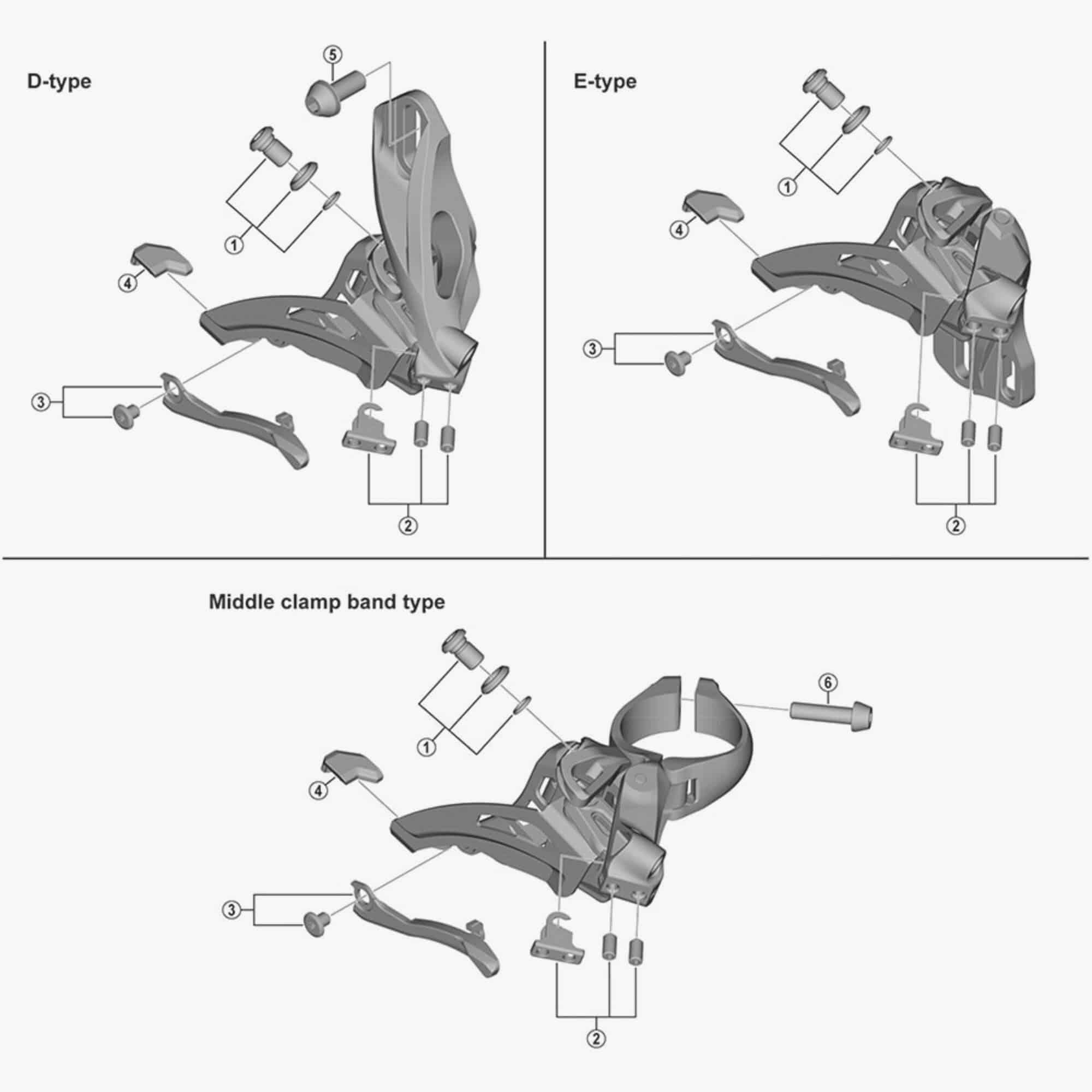 Shimano FD-M9020 front derailleur stroke adjustment screws and plate, M4 x 8mm, bicycle component spare parts