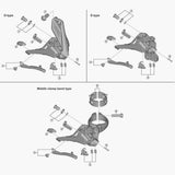 Shimano FD-M9020h front derailleur clamp bolt M5 x 17mm for bike components, replacement part.