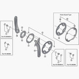Shimano FC-M4000 crank arm fixing bolt, genuine replacement component, showing the metal bolt on a plain background.