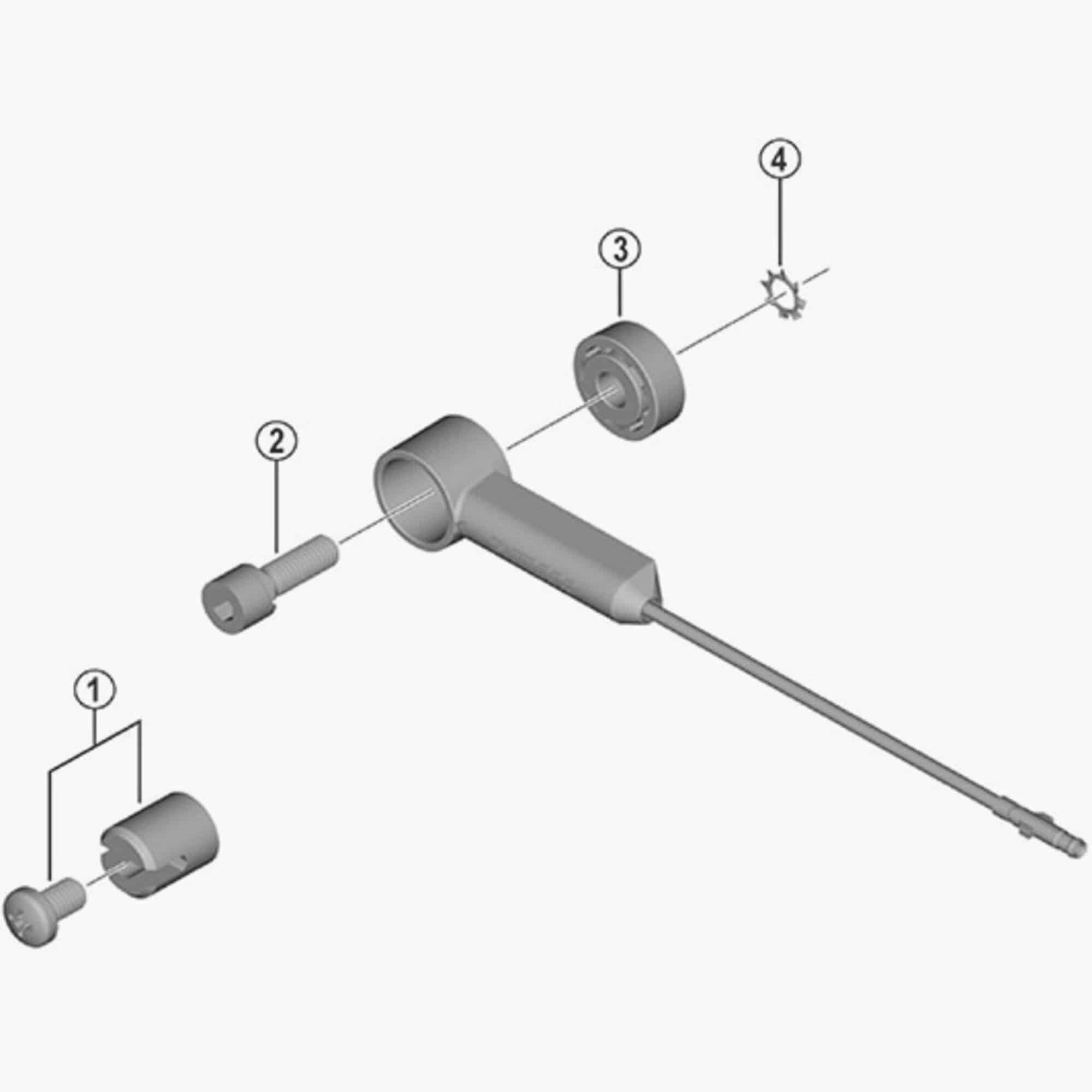 Shimano DU-E6000 speed sensor fixing bolt, 16mm, genuine replacement component for e-bike speed sensors.