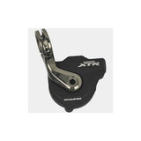 Shimano SL-M9000 right hand shifter cover replacement showing close-up of black plastic component for bike gear shifting.