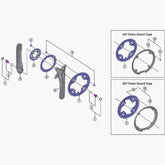 Shimano FC-T4010 left hand crank arm in silver, 170mm length, replacement bicycle component, Shimano Spares.