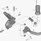 Shimano BL-M988-B brake system stroke adjust screw for Shimano Spares component replacement, shown in close-up image.