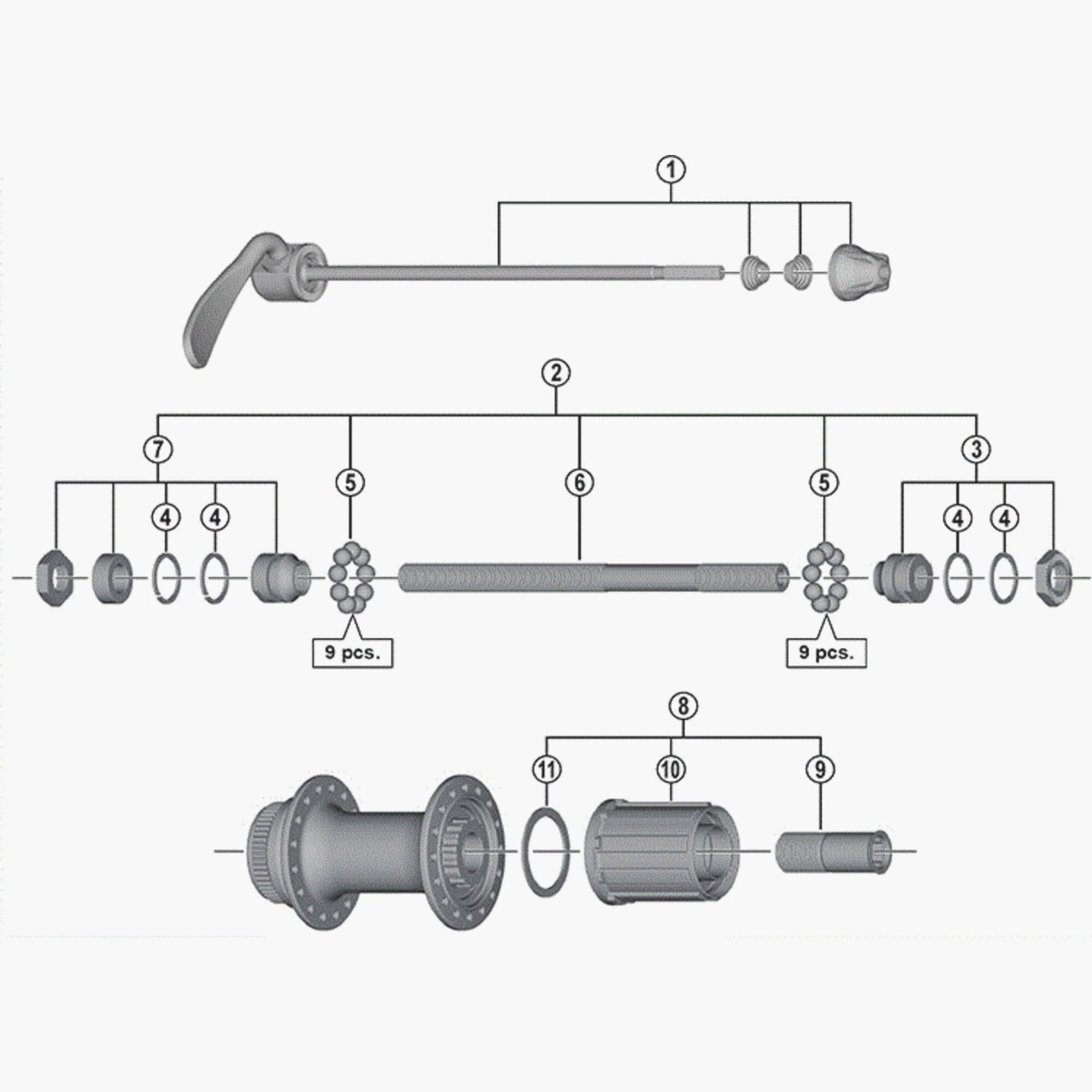 Shimano FH-RM66 freewheel body unit replacement for smooth gear shifting, showcasing the component's detailed metal construction.