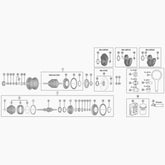 Shimano SG-S7051-8 internal assembly for 187mm Shimano internal gear hubs, replacement component, bike gear system part