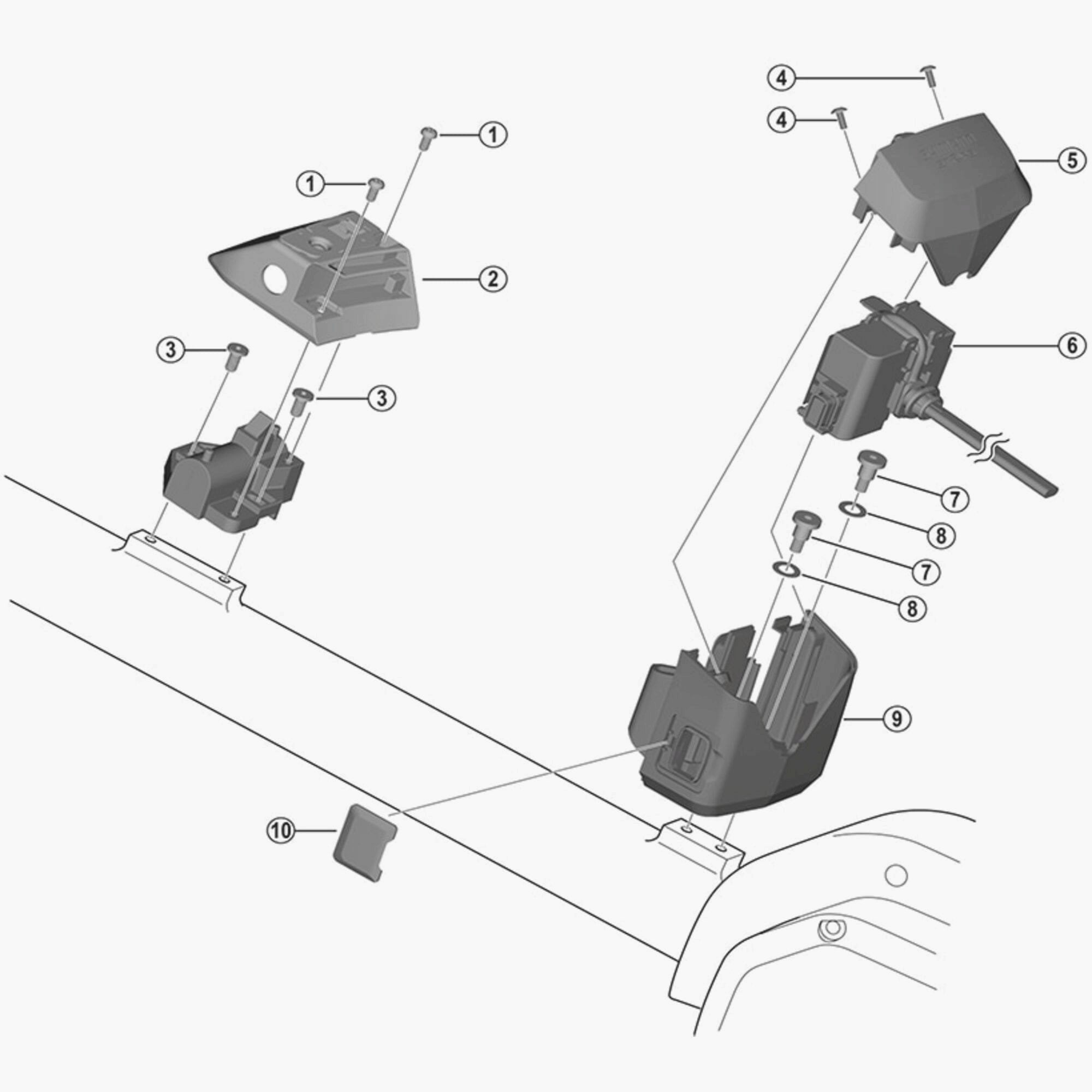 Shimano Spares BM-E6010 brake holder fixing bolt for bicycle brake component replacement, genuine Shimano spare part.