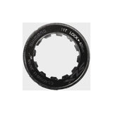 Shimano CS-M7000 lock ring and spacer components for cassette, genuine replacement parts, black metal, shown on white background.