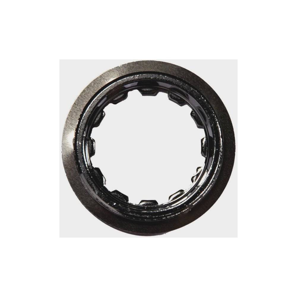 Shimano CS-M7000 lock ring and spacer for cassette, genuine replacement components, black metal bike parts.