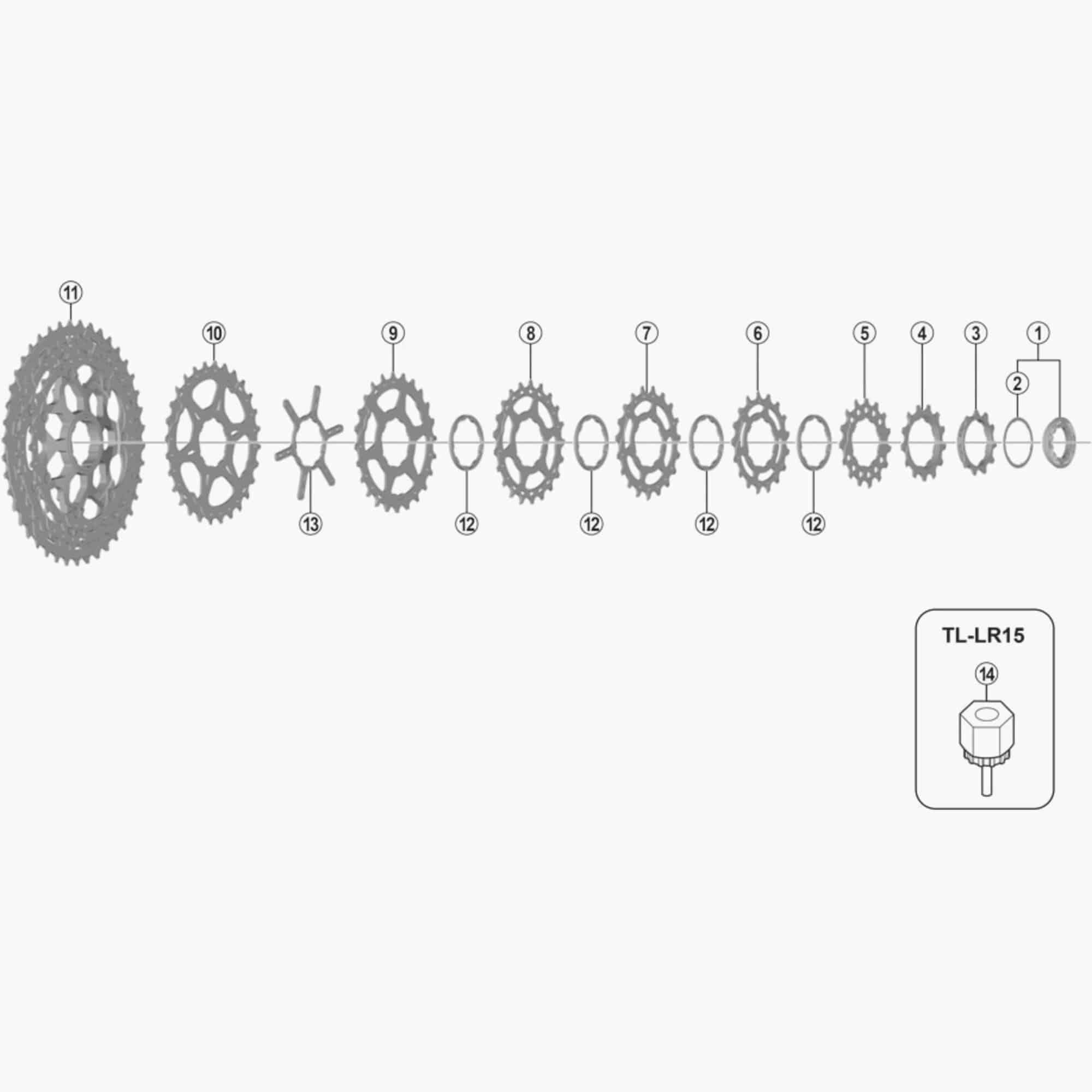 Shimano CS-M7000 sprocket unit with 31, 35, and 40T gears for 11-40T cassette replacement, bike component spare part