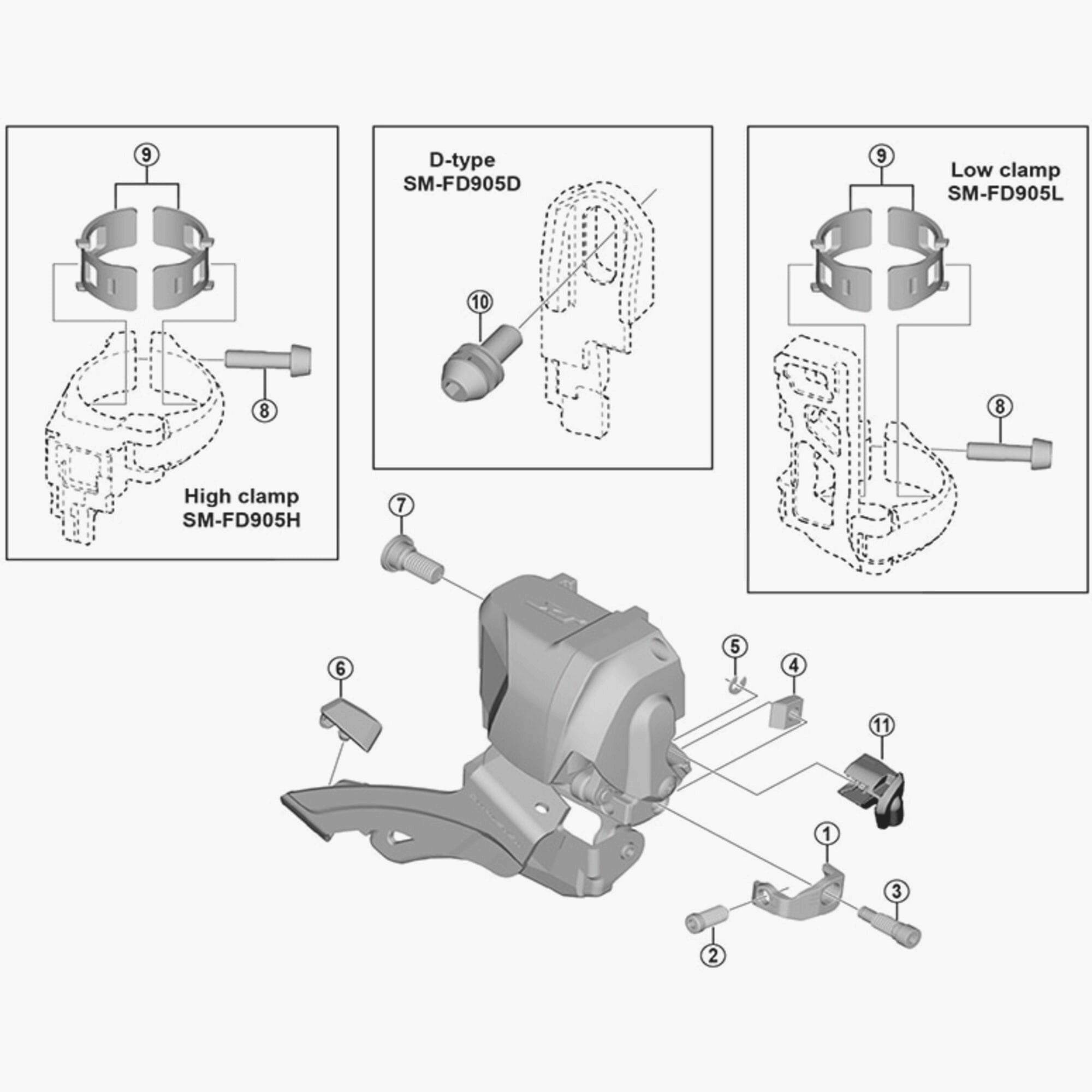 Shimano FD-M8070 front derailleur adjust screw for bicycle component replacement, genuine Shimano bike parts.