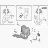 Shimano FD-M8070 front derailleur adjust screw for bicycle component replacement, genuine Shimano bike parts.