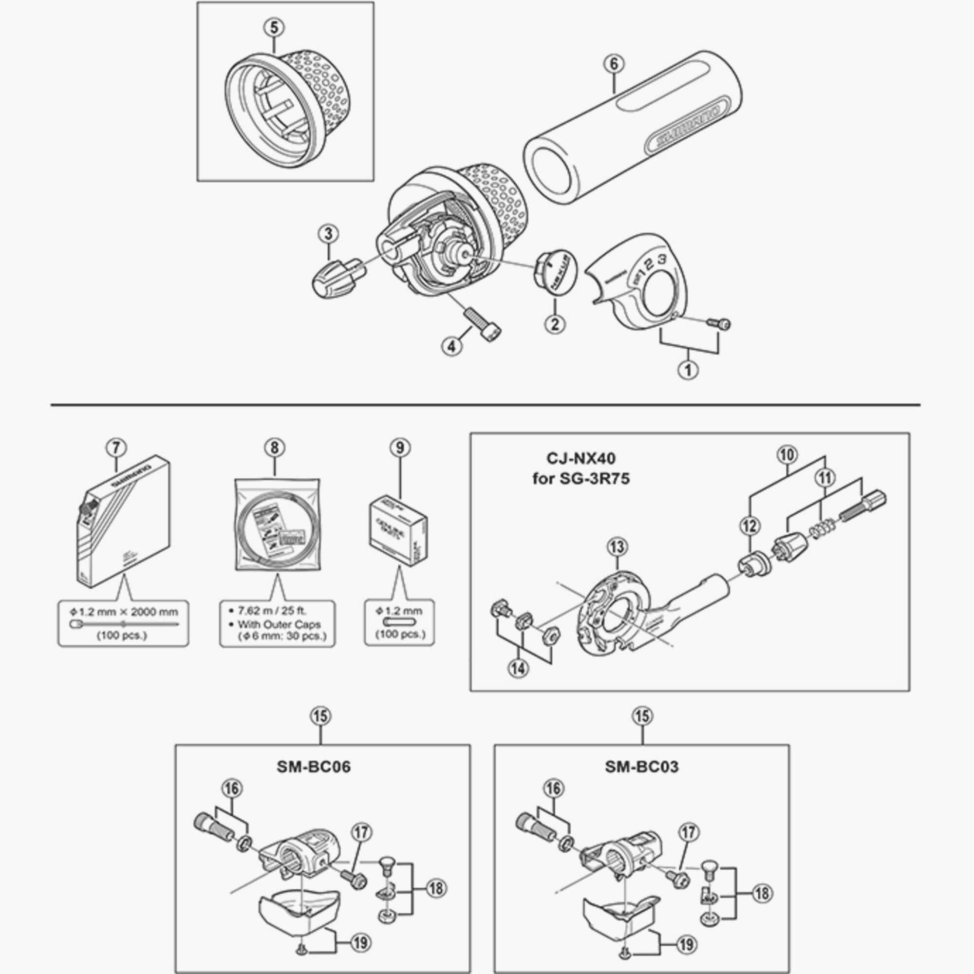 Shimano SL-3S35-E shifter indicator cover and fixing screw replacement component for bicycle shifters.