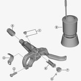 Shimano BL-M8000 clamp bolt for brake system repair, replacement component for bicycle brake levers.