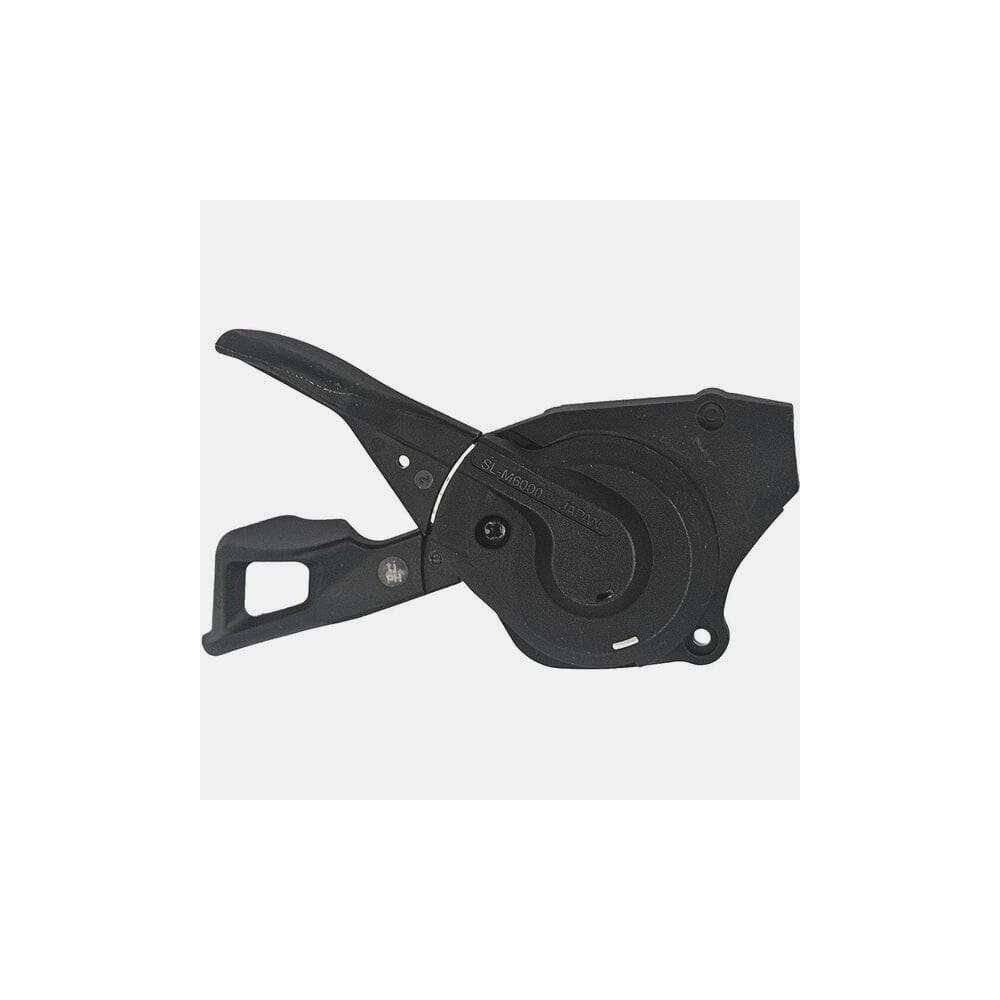 Shimano SL-M6000 left hand shifter lever for 10-speed mountain bike drivetrain, component part for MTB cycling.