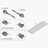 Shimano SW-R9150 Aero right hand shifter adapter replacement for Shimano bike shifters, component spare part.