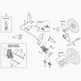 Shimano SM-BH59/SM-BH62 hose connecting bolt and olive for J-Kit brake system, Shimano spare parts for bike maintenance.