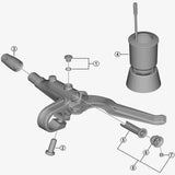 Shimano BL-M6000 brake bleed screw and O-ring replacement for bicycle brake system maintenance.