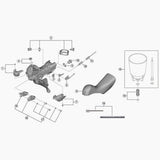 Shimano ST-R9120 left hand name plate with fixing screw, replacement component for Shimano cycling shifters.
