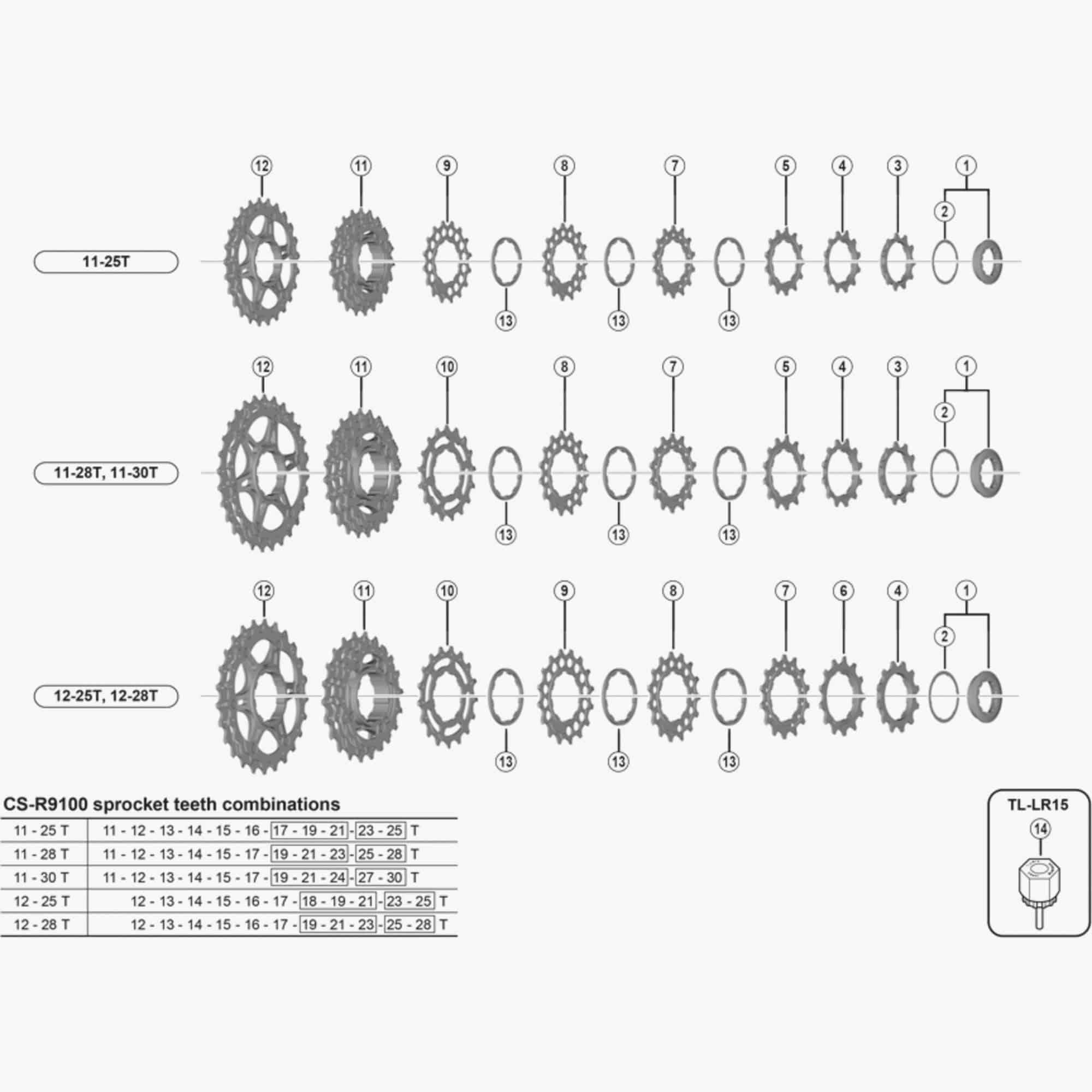Shimano CS-R9100 lock ring for crankset assembly, genuine replacement component, silver metal, with threaded design.