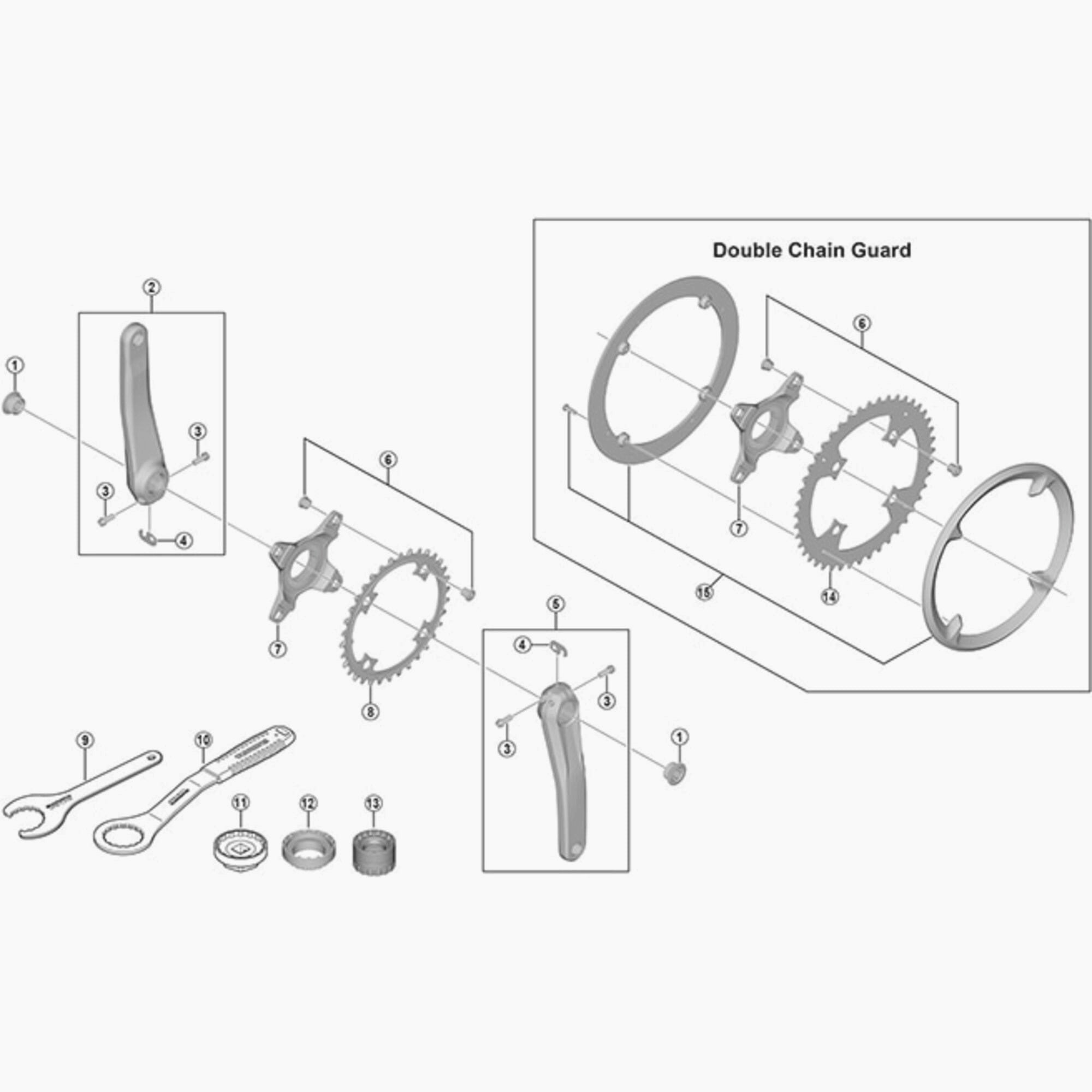 Shimano Spares SM-CRE80 4-arm crankset adapter for bicycle components, genuine replacement part for Shimano cranksets.