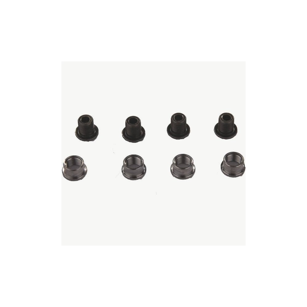 Shimano SM-CRE80 gear fixing bolt and nut set, M8 x 8.5mm, pack of 4, bicycle components for gear assembly.