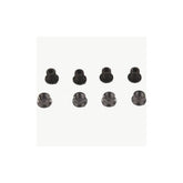 Shimano SM-CRE80 gear fixing bolt and nut set, M8 x 8.5mm, pack of 4 spare components for bicycle gears.