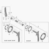 Shimano FC-M6000 gear fixing bolt and nut set, M8 x 8.5mm, pack of 4, bicycle component spare parts