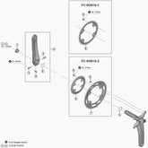 Shimano FC-M6000 gear fixing bolts, M8 x 8.5mm, set of 4, genuine spare components for bicycle drivetrain.