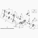 Shimano RD-R8000 GS internal derailleur replacement plate for rear derailleur, component part in Shimano spares collection.