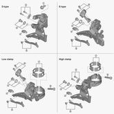 Shimano Fd-M8025 Stroke Adjust Screws And Plate M4 X 13.7 Mm Spares & Accessories
