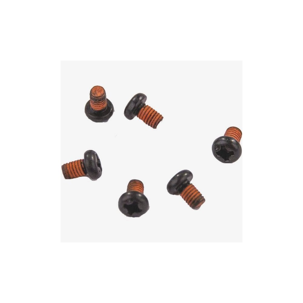 Shimano SM-DUE80 front derailleur cover fixing bolts pack of 6, genuine spare bike components for Shimano drivetrain.