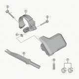 Shimano SC-E8000 brake system fixing bolt, genuine replacement component for Shimano e-bike brake assembly.