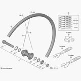 Shimano WH-R500 rear spoke, 286mm drive side replacement for bike wheels, durable component for Shimano wheel sets.