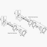 Shimano FC-S500 black top chain guard for 45T chainring, replacement component for bike drivetrain.