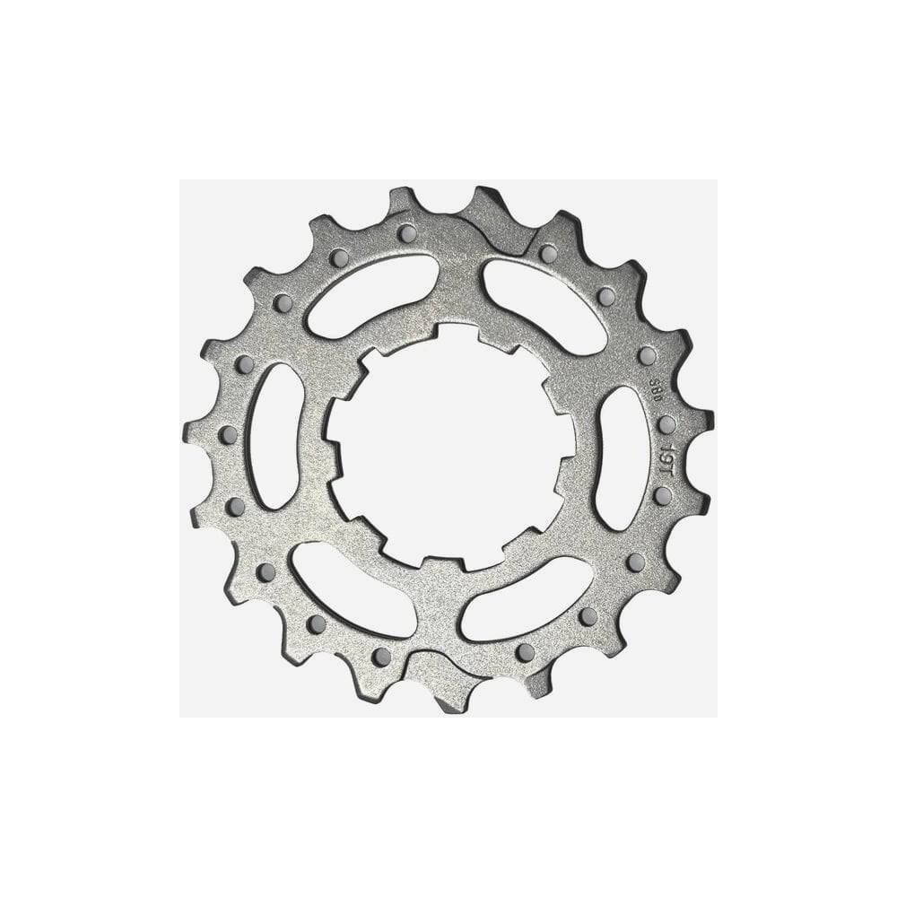 Shimano CS-6600 19T sprocket component for smooth gear shifting, featuring precise metal teeth and Shimano branding.