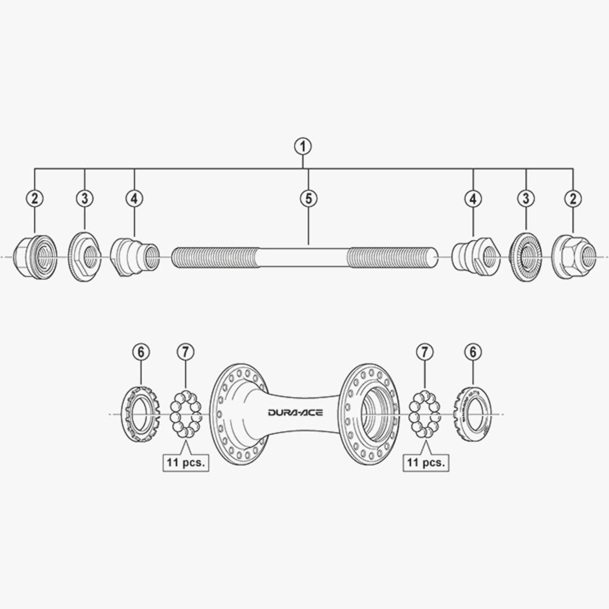 Shimano Hb-7710 Front Track Cone M9 X 16.7 Mm