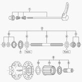 Shimano Fh-M756-A Complete Hub Axle, 146 Mm