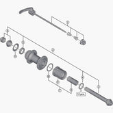 Shimano Fh-M785 Left Hand Lock Nut And Cone, M14 With Dust Cover