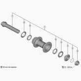 Shimano WH-RS170-CL-F12 ball retainer for wheels, 5/32 x 15 mm replacement component, shown in the image.