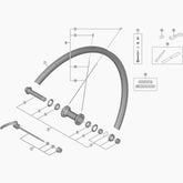 Shimano WH-RS700-C30-TL-F spoke for RS700 wheels, 280.5mm genuine replacement component, Shimano spare parts.